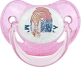 Empreinte My Identity Serbie Sucette Physiologique Rose à paillette