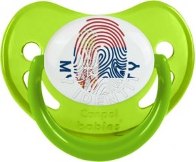 Empreinte My Identity Serbie Sucette Physiologique Vert phosphorescente