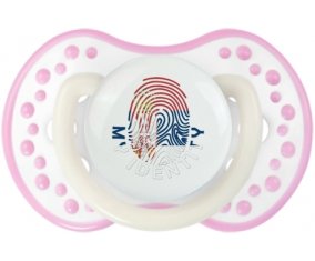 Empreinte My Identity Serbie Sucette LOVI Dynamic Blanc-rose phosphorescente