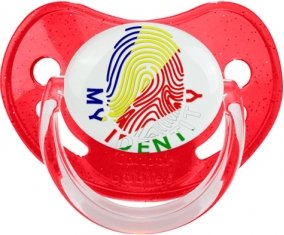 Empreinte My Identity les Seychelles Tétine Physiologique Rouge à paillette