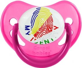 Empreinte My Identity les Seychelles Tétine Physiologique Rose phosphorescente