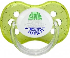 Empreinte My Identity Sierra Leone Sucette Cerise Vert à paillette