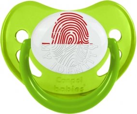 Empreinte My Identity Singapour Sucette Physiologique Vert phosphorescente