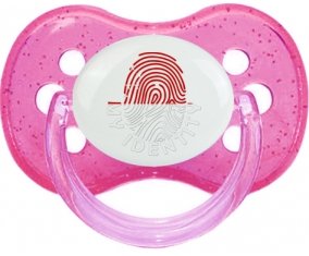 Empreinte My Identity Singapour Sucette Cerise Rose à paillette