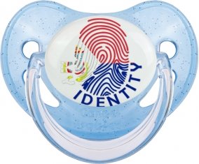 Empreinte My Identity Sint Maarten Sucette Physiologique Bleue à paillette