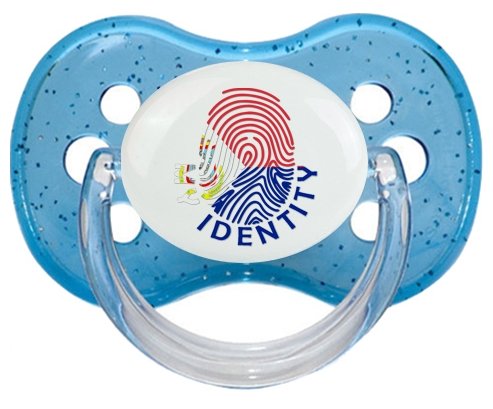 Empreinte My Identity Sint Maarten Tétine Cerise Bleu à paillette