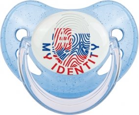 Empreinte My Identity Slovaquie Tétine Physiologique Bleue à paillette