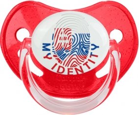 Empreinte My Identity Slovaquie Tétine Physiologique Rouge à paillette