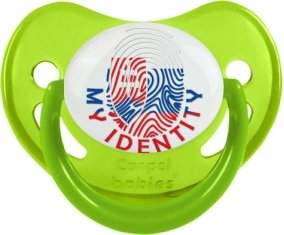 Empreinte My Identity Slovaquie Tétine Physiologique Vert phosphorescente