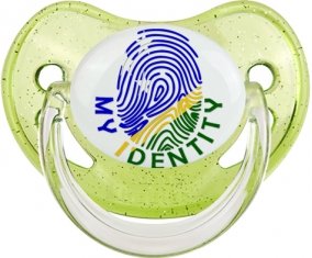 Empreinte My Identity îles Salomon Sucette Physiologique Vert à paillette