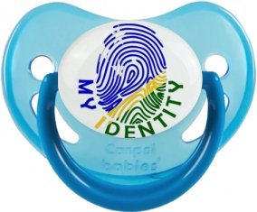 Empreinte My Identity îles Salomon Sucette Physiologique Bleue phosphorescente