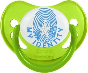 Empreinte My Identity Somalie Sucette Physiologique Vert phosphorescente