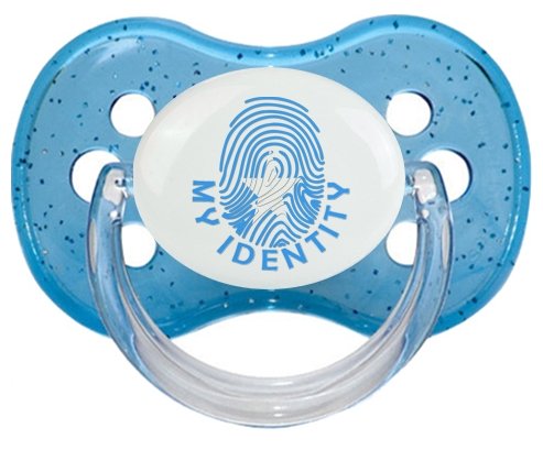 Empreinte My Identity Somalie Tétine Cerise Bleu à paillette
