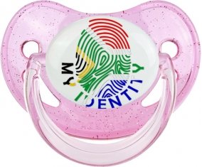 Empreinte My Identity Afrique du Sud Tétine Physiologique Rose à paillette