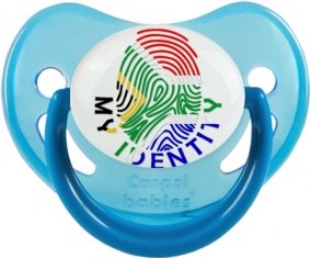 Empreinte My Identity Afrique du Sud Tétine Physiologique Bleue phosphorescente