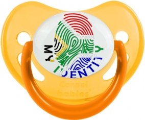 Empreinte My Identity Afrique du Sud Tétine Physiologique Jaune phosphorescente