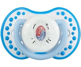 Empreinte My Identity Corée du Sud Sucette LOVI Dynamic Blanc-bleu phosphorescente