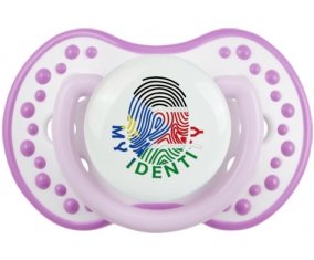 Empreinte My Identity Soudan du sud Sucette LOVI Dynamic Blanc-mauve classique