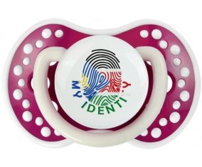 Empreinte My Identity Soudan du sud Sucette LOVI Dynamic Fuchsia phosphorescente