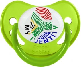 Empreinte My Identity Afrique du Sud Tétine Physiologique Vert phosphorescente