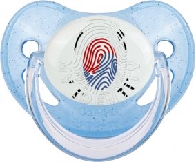Empreinte My Identity Corée du Sud Sucette Physiologique Bleue à paillette
