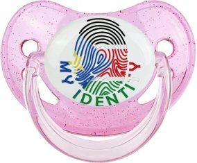 Empreinte My Identity Soudan du sud Sucette Physiologique Rose à paillette