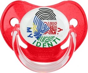 Empreinte My Identity Soudan du sud Sucette Physiologique Rouge à paillette