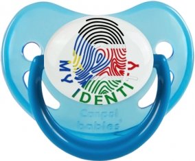 Empreinte My Identity Soudan du sud Sucette Physiologique Bleue phosphorescente