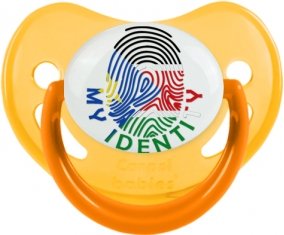 Empreinte My Identity Soudan du sud Sucette Physiologique Jaune phosphorescente