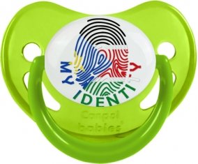 Empreinte My Identity Soudan du sud Sucette Physiologique Vert phosphorescente