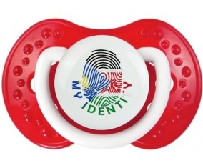 Empreinte My Identity Soudan du sud Sucette LOVI Dynamic Blanc-rouge classique