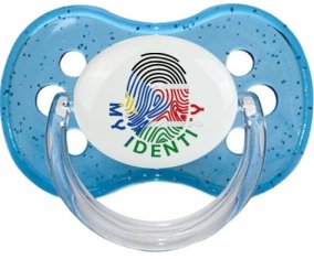 Empreinte My Identity Soudan du sud Tétine Cerise Bleu à paillette