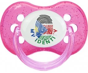 Empreinte My Identity Soudan du sud Tétine Cerise Rose à paillette