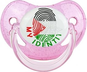 Empreinte My Identity État de Palestine Sucette Physiologique Rose à paillette