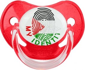 Empreinte My Identity État de Palestine Sucette Physiologique Rouge à paillette