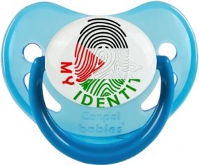Empreinte My Identity État de Palestine Sucette Physiologique Bleue phosphorescente