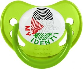 Empreinte My Identity État de Palestine Sucette Physiologique Vert phosphorescente