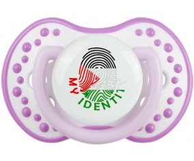 Empreinte My Identity État de Palestine Sucette LOVI Dynamic Blanc-mauve classique