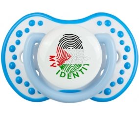 Empreinte My Identity État de Palestine Sucette LOVI Dynamic Blanc-bleu phosphorescente