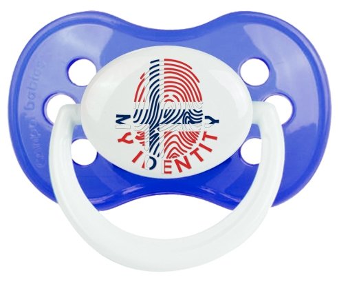 Empreinte My Identity Svalbard et Jan Mayen Sucette Anatomique Bleu classique
