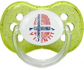 Empreinte My Identity Svalbard et Jan Mayen Sucette Cerise Vert à paillette