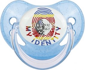 Empreinte My Identity Swaziland Sucette Physiologique Bleue à paillette