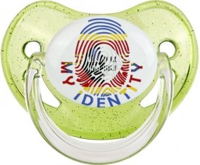 Empreinte My Identity Swaziland Sucette Physiologique Vert à paillette