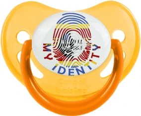 Empreinte My Identity Swaziland Sucette Physiologique Jaune phosphorescente