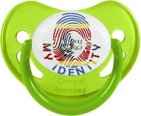 Empreinte My Identity Swaziland Sucette Physiologique Vert phosphorescente