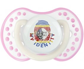 Empreinte My Identity Swaziland Sucette LOVI Dynamic Blanc-rose phosphorescente