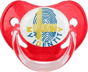 Empreinte My Identity Suède Sucette Physiologique Rouge à paillette