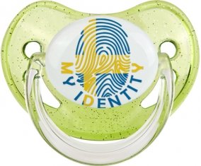 Empreinte My Identity Suède Sucette Physiologique Vert à paillette