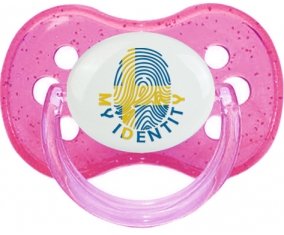 Empreinte My Identity Suède Tétine Cerise Rose à paillette