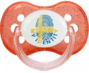 Empreinte My Identity Suède Tétine Cerise Rouge à paillette